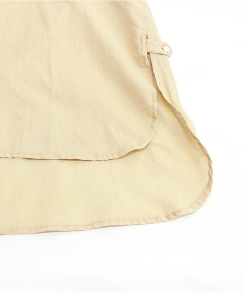 RNA-N（アールエヌエーエヌ）の「B2579 スタンドカラーオーバーシャツ（シャツ/ブラウス・レディース・オフホワイト/ベージュ/スミクロ・MEDIUM）」の6枚目の写真