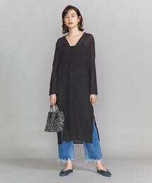 BEAUTY&YOUTH UNITED ARROWS | BY クレープVネックロングカーディガン(カーディガン/ボレロ)