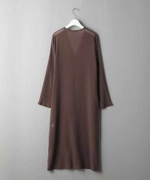 BEAUTY&YOUTH UNITED ARROWS（ビューティーアンドユースユナイテッドアローズ）の「BY クレープVネックロングカーディガン ◆（カーディガン/ボレロ・レディース・ライトグレー/ブラック/ダークブラウン・FREE）」の11枚目の写真