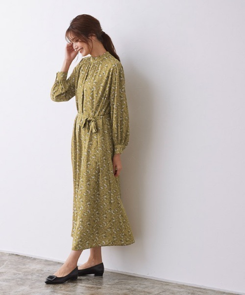 Pierrot(ピエロ)の「スタンドカラー柄ワンピース(ワンピース・レディース・ブラック系その他2/イエロー系その他/ブラック系その他・M/L)」の20枚目の写真