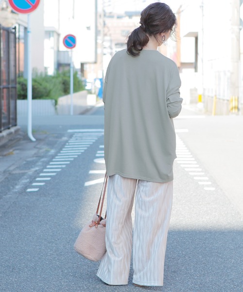 reca(レカ)の「アンバランス丈ビッグシルエットTシャツ(Tシャツ/カットソー・レディース・ブラック/アイボリー/モカ/ブルー系その他・FREE)」の12枚目の写真
