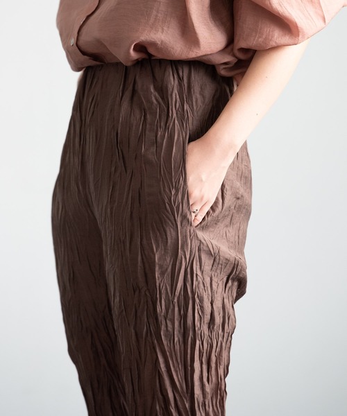 Aunt Marie's(アントマリーズ)の「ワッシャー加工イージーパンツ / AUNT MARIE'S(その他パンツ・レディース・ブラック/ブラウン/パープル/モカ・FREE)」の8枚目の写真