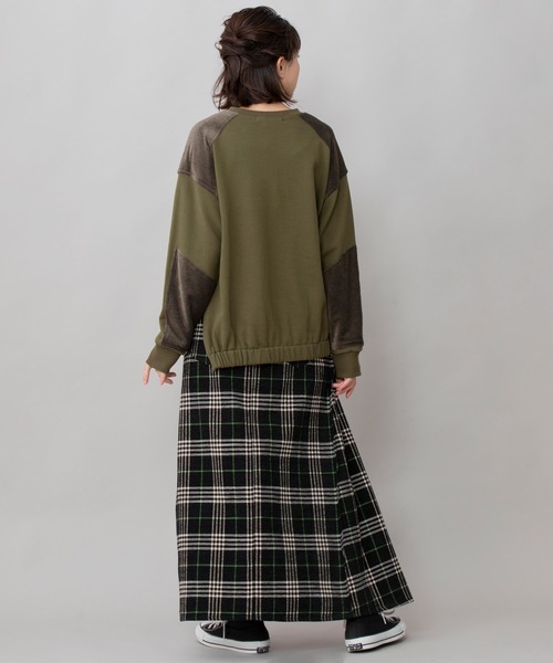 Munich（ミューニック）の「コットンシェニールチェック　タックマキシスカート（スカート・レディース・ブラック/ベージュ・S/M/XS）」の20枚目の写真
