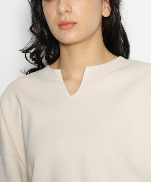 niko and...(ニコアンド)の「ヘムテイル重ね裏毛プルオーバー(Tシャツ/カットソー・レディース・ブラック/アイボリー/ライトブルー・LARGE/MEDIUM)」の12枚目の写真