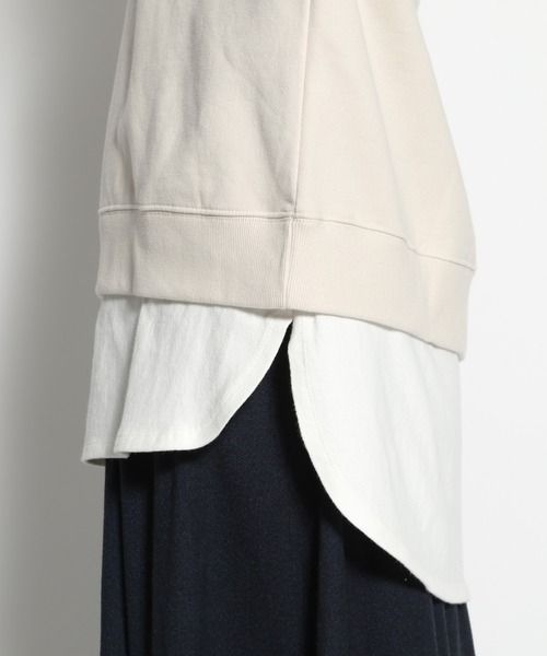 niko and...(ニコアンド)の「ヘムテイル重ね裏毛プルオーバー(Tシャツ/カットソー・レディース・ブラック/アイボリー/ライトブルー・LARGE/MEDIUM)」の15枚目の写真