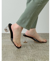 Re:EDIT | [飯豊まりえさん着用]ワンベルトクリアヒールサンダル(サンダル)