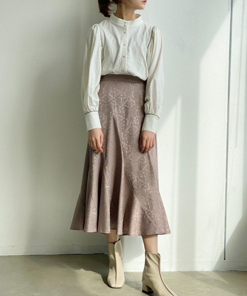 idem（イデム）の「Jacquard Satin Mermaid Skirt/ジャガード