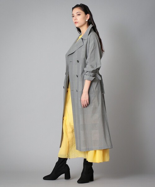 チェック トレンチコート