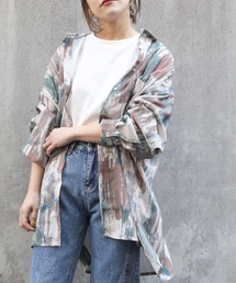 ap retro | ペイントアートプリントビッグシャツ【ZOZOTOWN限定商品】(シャツ/ブラウス)
