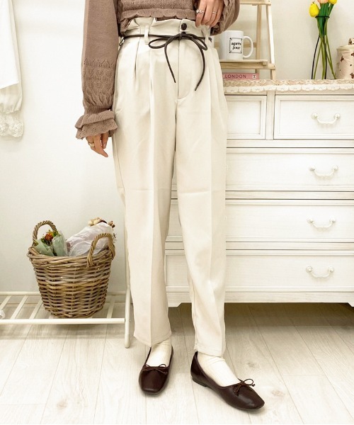 apres jour（アプレジュール）の「MILKテーパードパンツ【ZOZOTOWN限定アイテム】（その他パンツ・レディース・アイボリー/ミント/ブルー系その他/ブラック/その他/ラベンダー/オレンジ系その他/ダークブラウン/モカ・SMALL/X-LARGE/MEDIUM）」の12枚目の写真