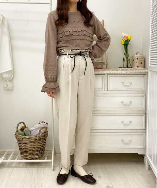 apres jour（アプレジュール）の「MILKテーパードパンツ【ZOZOTOWN限定アイテム】（その他パンツ・レディース・アイボリー/ミント/ブルー系その他/ブラック/その他/ラベンダー/オレンジ系その他/ダークブラウン/モカ・SMALL/X-LARGE/MEDIUM）」の15枚目の写真