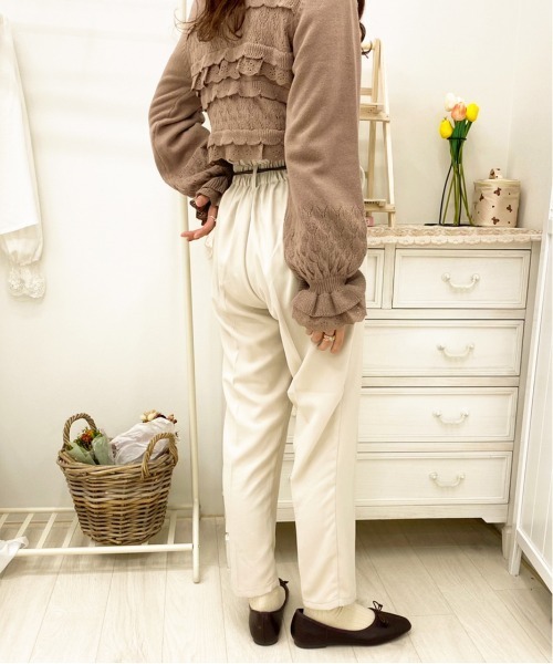 apres jour（アプレジュール）の「MILKテーパードパンツ【ZOZOTOWN限定アイテム】（その他パンツ・レディース・アイボリー/ミント/ブルー系その他/ブラック/その他/ラベンダー/オレンジ系その他/ダークブラウン/モカ・SMALL/X-LARGE/MEDIUM）」の16枚目の写真