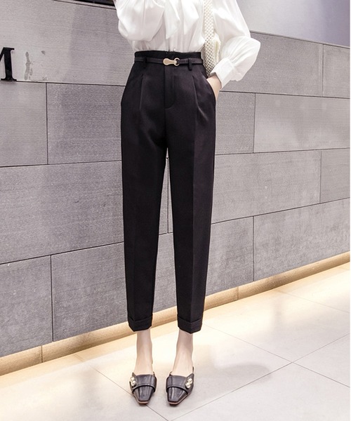 セール ハイウエストベルト付きテーパードパンツ スラックス Jewelobe ジュエローブ のファッション通販 Zozotown