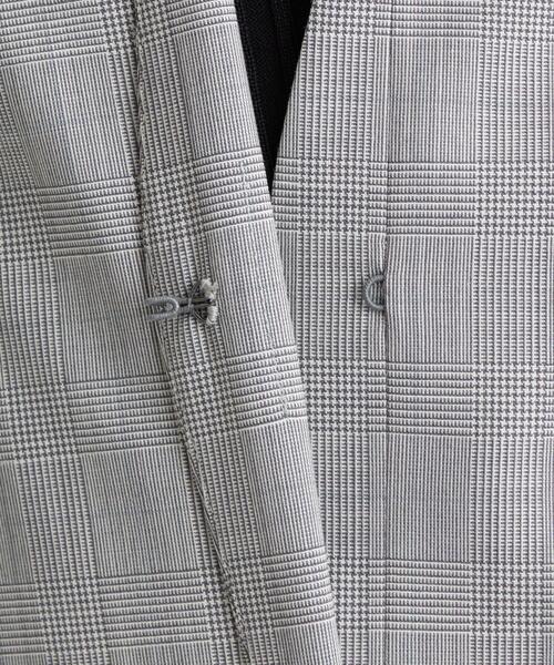 green label relaxing（グリーンレーベルリラクシング）の「[ 手洗い可能/ライトカチリラ ] ◆D ノーラペル ジャケット -JSP ◇No11◇（ノーカラージャケット・レディース・ライトグレー/コバルトブルー/その他1・44/46/40/38/42/36/34）」の5枚目の写真