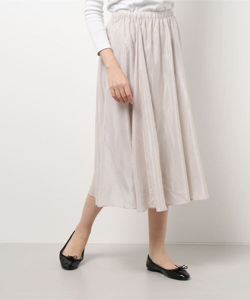 Te chichi TERRASSE（テチチテラス）の「シアーフレアスカート（スカート・レディース・モカ/グリーン/グレー・ﾌﾘ-）」の6枚目の写真