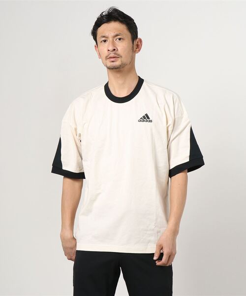 adidas（アディダス）の「アディダス スポーツウェア リサイクルコットン 半袖Tシャツ [adidas Sportswear Recycled Cotton Tee]（Tシャツ/カットソー・メンズ・オフホワイト・SMALL/X-SMALL/LARGE/MEDIUM/X-LARGE/XX-LARGE）」の6枚目の写真