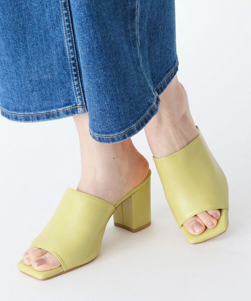 ESPERANZA（エスペランサ）の「【残りわずか】チャンキーミドルヒールミュールサンダル（サンダル・レディース・ブラック/ベージュ/イエロー/ネイビー系6・LL/S/M/L）」の10枚目の写真