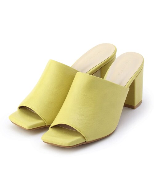 ESPERANZA（エスペランサ）の「【残りわずか】チャンキーミドルヒールミュールサンダル（サンダル・レディース・ブラック/ベージュ/イエロー/ネイビー系6・LL/S/M/L）」の12枚目の写真