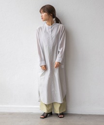 シアーシャツワンピース