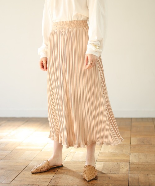 Auntie Rosa Holiday（アンティローザホリデー）の「ワッシャープリーツスカート（スカート・レディース・ブラック/ベージュ/グリーン・MEDIUM/LARGE）」の12枚目の写真