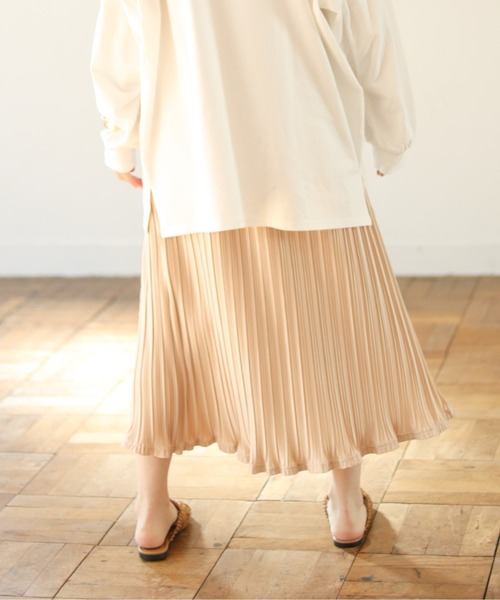 Auntie Rosa Holiday（アンティローザホリデー）の「ワッシャープリーツスカート（スカート・レディース・ブラック/ベージュ/グリーン・MEDIUM/LARGE）」の15枚目の写真