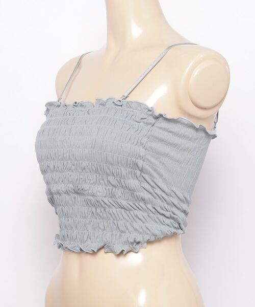 WEGO(ウィゴー)の「WEGO/2wayシャーリングカップインキャミソール(キャミソール・レディース・サックスブルー/ブラック/アイボリー/オレンジ/ライム/グリーン系その他/ライトパープル/ダークオレンジ/グリーン/ダークグリーン・FREE)」の21枚目の写真