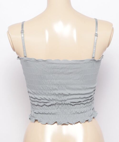 WEGO(ウィゴー)の「WEGO/2wayシャーリングカップインキャミソール(キャミソール・レディース・サックスブルー/ブラック/アイボリー/オレンジ/ライム/グリーン系その他/ライトパープル/ダークオレンジ/グリーン/ダークグリーン・FREE)」の22枚目の写真