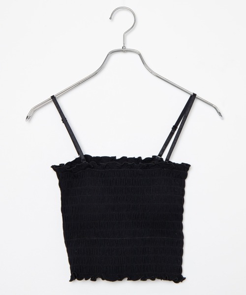 WEGO(ウィゴー)の「WEGO/2wayシャーリングカップインキャミソール(キャミソール・レディース・サックスブルー/ブラック/アイボリー/オレンジ/ライム/グリーン系その他/ライトパープル/ダークオレンジ/グリーン/ダークグリーン・FREE)」の14枚目の写真