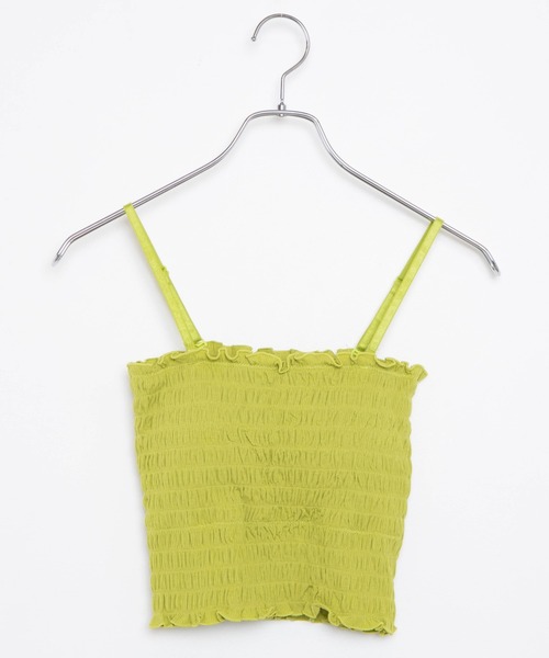 WEGO(ウィゴー)の「WEGO/2wayシャーリングカップインキャミソール(キャミソール・レディース・サックスブルー/ブラック/アイボリー/オレンジ/ライム/グリーン系その他/ライトパープル/ダークオレンジ/グリーン/ダークグリーン・FREE)」の18枚目の写真