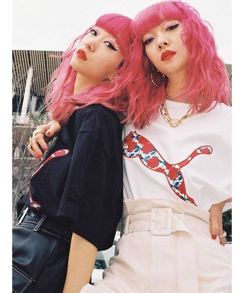 PUMA× J.L-A.L Tシャツ Our'sローズ着用 PUMA（プーマ）の「PUMAローズTシャツ（Tシャツ/カットソー）」 - WEAR