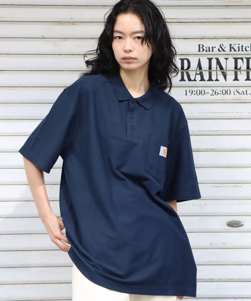 Carhartt(カーハート)の「Carhartt/カーハート LOOSE FIT MW SS POCKET ポロシャツ ブランドロゴ(ポロシャツ・メンズ・ブラック/グレー/チャコールグレー/ネイビー・M/L/XL/2XL)」の14枚目の写真
