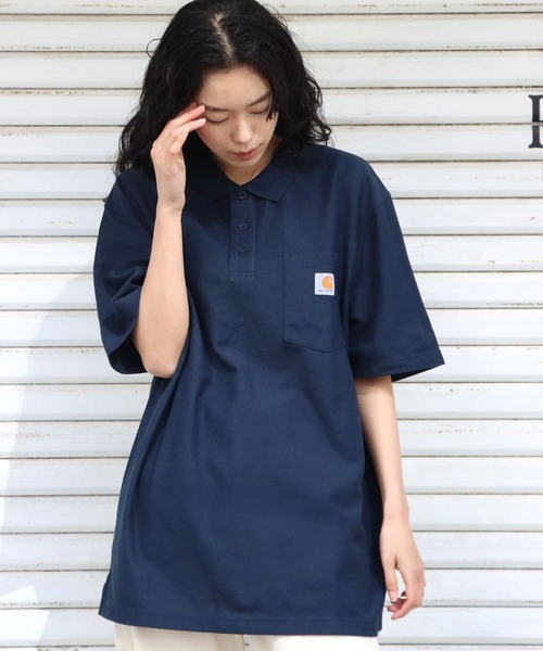 Carhartt(カーハート)の「Carhartt/カーハート LOOSE FIT MW SS POCKET ポロシャツ ブランドロゴ(ポロシャツ・メンズ・ブラック/グレー/チャコールグレー/ネイビー・M/L/XL/2XL)」の15枚目の写真