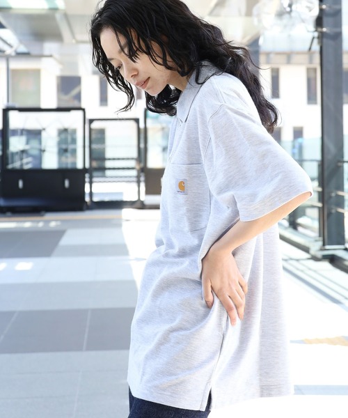 Carhartt(カーハート)の「Carhartt/カーハート LOOSE FIT MW SS POCKET ポロシャツ ブランドロゴ(ポロシャツ・メンズ・ブラック/グレー/チャコールグレー/ネイビー・M/L/XL/2XL)」の12枚目の写真