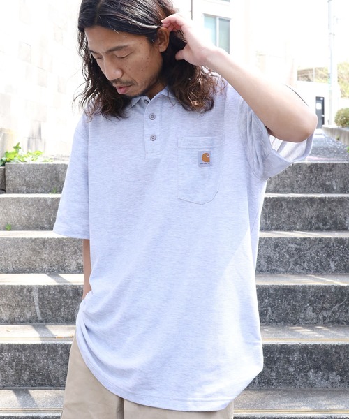 Carhartt(カーハート)の「Carhartt/カーハート LOOSE FIT MW SS POCKET ポロシャツ ブランドロゴ(ポロシャツ・メンズ・ブラック/グレー/チャコールグレー/ネイビー・M/L/XL/2XL)」の13枚目の写真