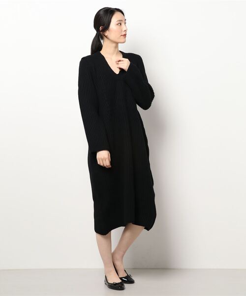 ジェーンスミス　Jane smith Vネック ニットロングワンピース セール】JANESMITH ジェーンスミス / V-NECK LONG SLEEVE