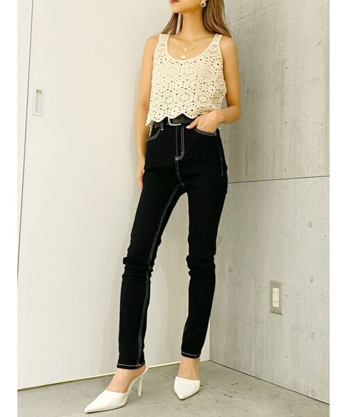 GYDA（ジェイダ）の「【SETUP着用可】クロシェショートニットタンク（タンクトップ・レディース・ベージュ/ブラウン/アイボリー・FREE）」の11枚目の写真