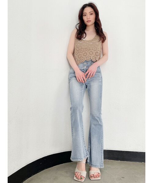 GYDA（ジェイダ）の「【SETUP着用可】クロシェショートニットタンク（タンクトップ・レディース・ベージュ/ブラウン/アイボリー・FREE）」の16枚目の写真