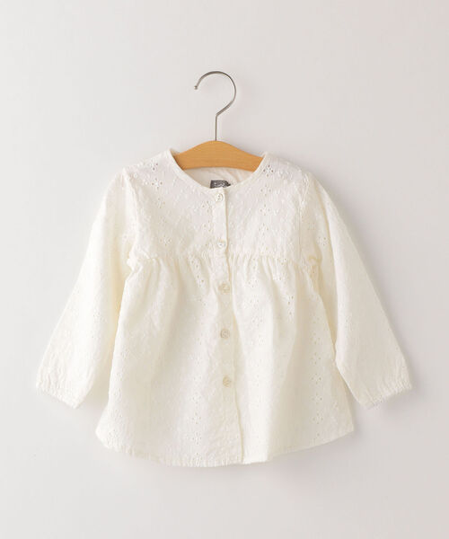 tocoto vintage:Embroidered cardigan blouse(90～100cm)