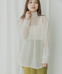 KBF+ | KBF+　シアーハイネックブラウス(シャツ/ブラウス)