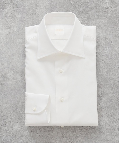 EDIFICE（エディフィス）の「セミワイド ポプリン シャツ（ビジネスシャツ・メンズ・ホワイト/ブルー・40/38/39/41/37）」の2枚目の写真