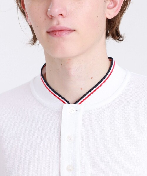 MACKINTOSH PHILOSOPHY（ﾏｯｷﾝﾄｯｼｭ ﾌｨﾛｿﾌｨｰ）の「コットン鹿の子 BB 半袖ヘンリーポロ（ポロシャツ・メンズ・ホワイト/グレー/ダークネイビー・40/38/36）」の14枚目の写真