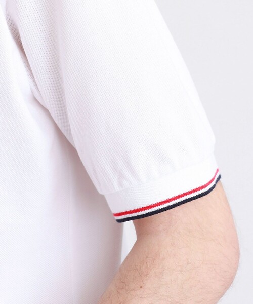 MACKINTOSH PHILOSOPHY（ﾏｯｷﾝﾄｯｼｭ ﾌｨﾛｿﾌｨｰ）の「コットン鹿の子 BB 半袖ヘンリーポロ（ポロシャツ・メンズ・ホワイト/グレー/ダークネイビー・40/38/36）」の16枚目の写真