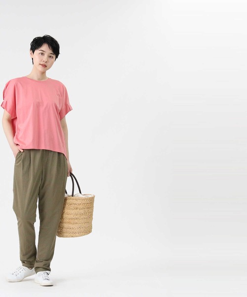 HONEYSUCKLE ROSE（ハニーサックルローズ）の「【HONEYSUCKLE ROSE】袖タックＴシャツ（Tシャツ/カットソー・レディース・フューシャピンク/ライトグレー/ホワイト・L/M）」の19枚目の写真