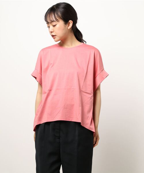 HONEYSUCKLE ROSE（ハニーサックルローズ）の「【HONEYSUCKLE ROSE】袖タックＴシャツ（Tシャツ/カットソー・レディース・フューシャピンク/ライトグレー/ホワイト・L/M）」の20枚目の写真