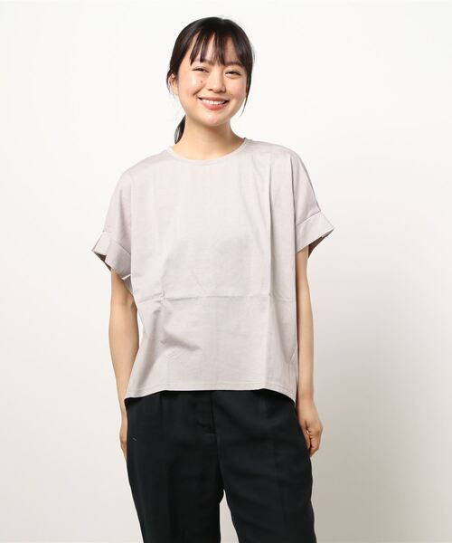 HONEYSUCKLE ROSE（ハニーサックルローズ）の「【HONEYSUCKLE ROSE】袖タックＴシャツ（Tシャツ/カットソー・レディース・フューシャピンク/ライトグレー/ホワイト・L/M）」の15枚目の写真