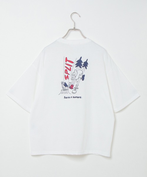 ikka(イッカ)の「タケウチアツシコラボアウトドアTシャツ LADIES(薪割り)(Tシャツ/カットソー・レディース・ベージュ/オフホワイト/ピンク・S/M/L/XL)」の21枚目の写真
