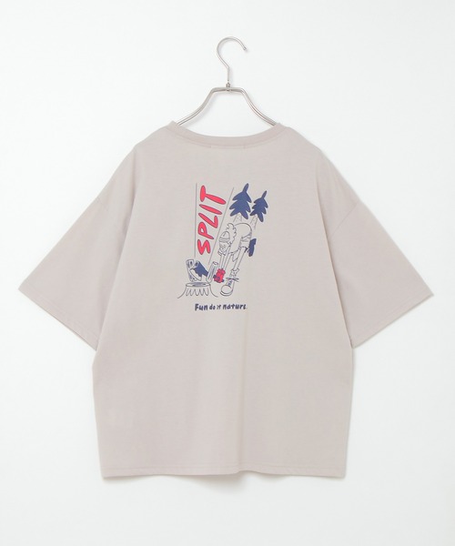 ikka(イッカ)の「タケウチアツシコラボアウトドアTシャツ LADIES(薪割り)(Tシャツ/カットソー・レディース・ベージュ/オフホワイト/ピンク・S/M/L/XL)」の22枚目の写真