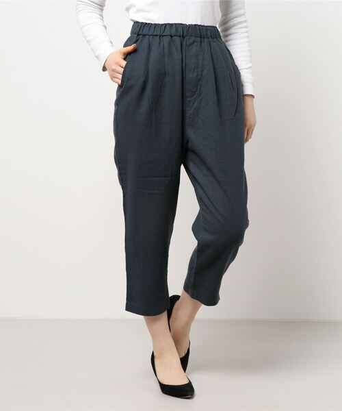 Samansa Mos2 blue（サマンサモスモスブルー）の「綿麻クロップドイージーパンツ（その他パンツ・レディース・ネイビー/グレー/ライトベージュ・ﾌﾘ-）」の3枚目の写真