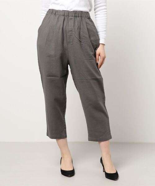 Samansa Mos2 blue（サマンサモスモスブルー）の「綿麻クロップドイージーパンツ（その他パンツ・レディース・ネイビー/グレー/ライトベージュ・ﾌﾘ-）」の2枚目の写真