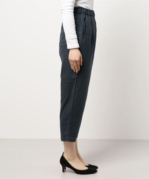 Samansa Mos2 blue（サマンサモスモスブルー）の「綿麻クロップドイージーパンツ（その他パンツ・レディース・ネイビー/グレー/ライトベージュ・ﾌﾘ-）」の5枚目の写真